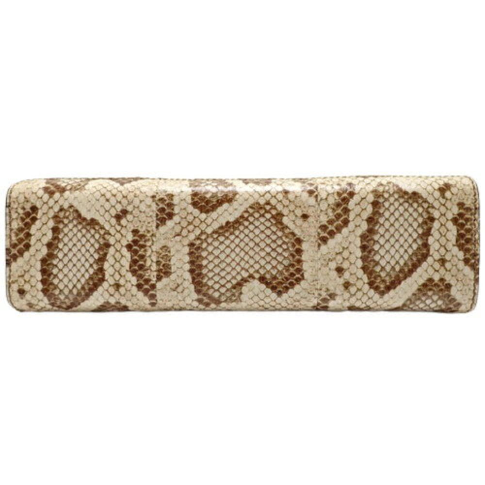 Ophidia GG Small Double GG Webline Raffia Python Beige Gold Hardware - Picture 4 of 6